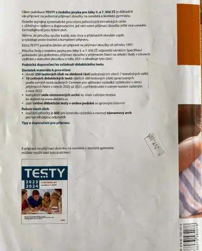 Učebnice - přijímací zkoušky na gymnázia