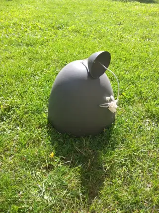 Lampa závěsná velká 3kusy,průměr 45cm,výška 40cm,tm.šedá