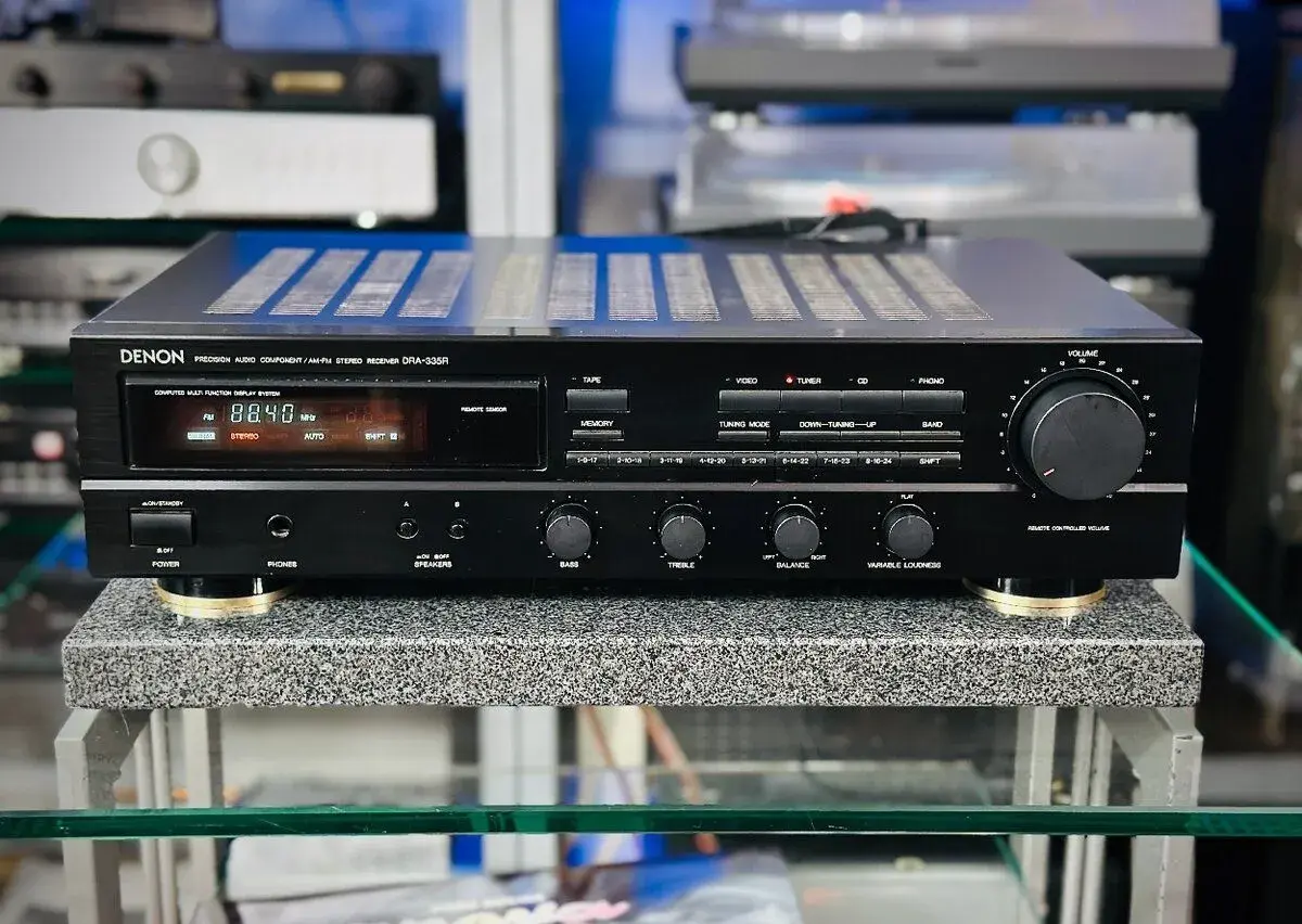 DENON DRA-335R (r.1990) PHONO MM, Var. Loudness, pěkný stav