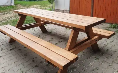 nová zahradní dřevěná lavice 2,5m -> masiv 6cm