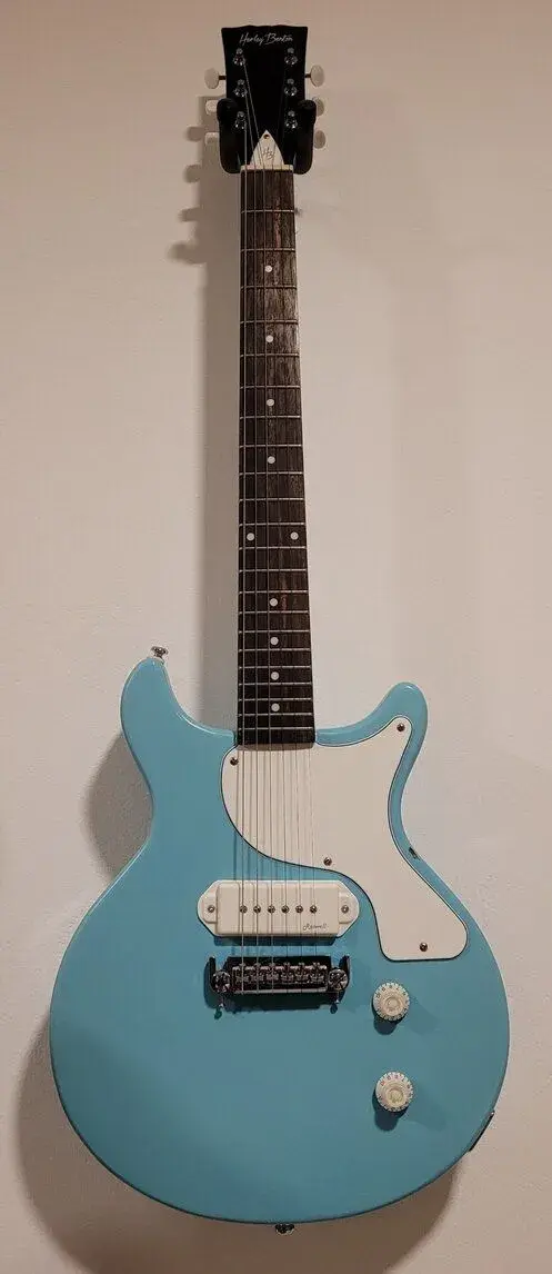 Harley Benton DC-Junior FAT Benton Blue (2022) mahagon/eben