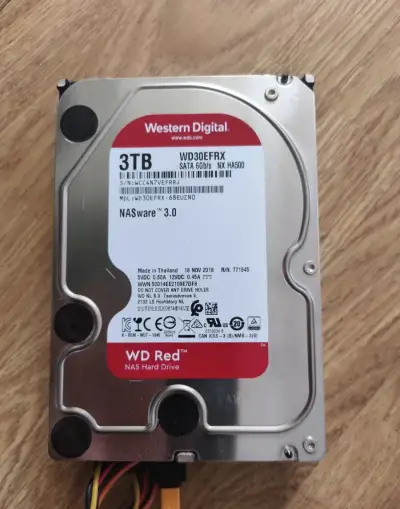 3TB 3,5" Hdd Wdc Wd30efrx-68euzn0 NASware