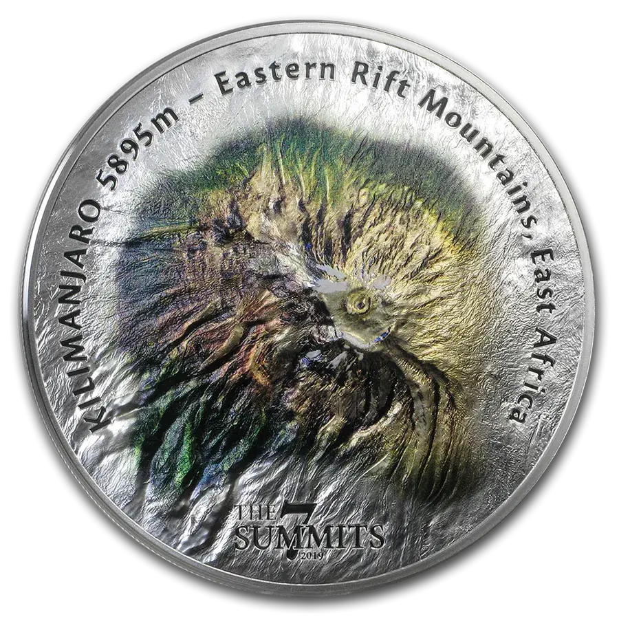 stříbrná mince Kilimanjaro (Seven Summits) 5 Oz 2019