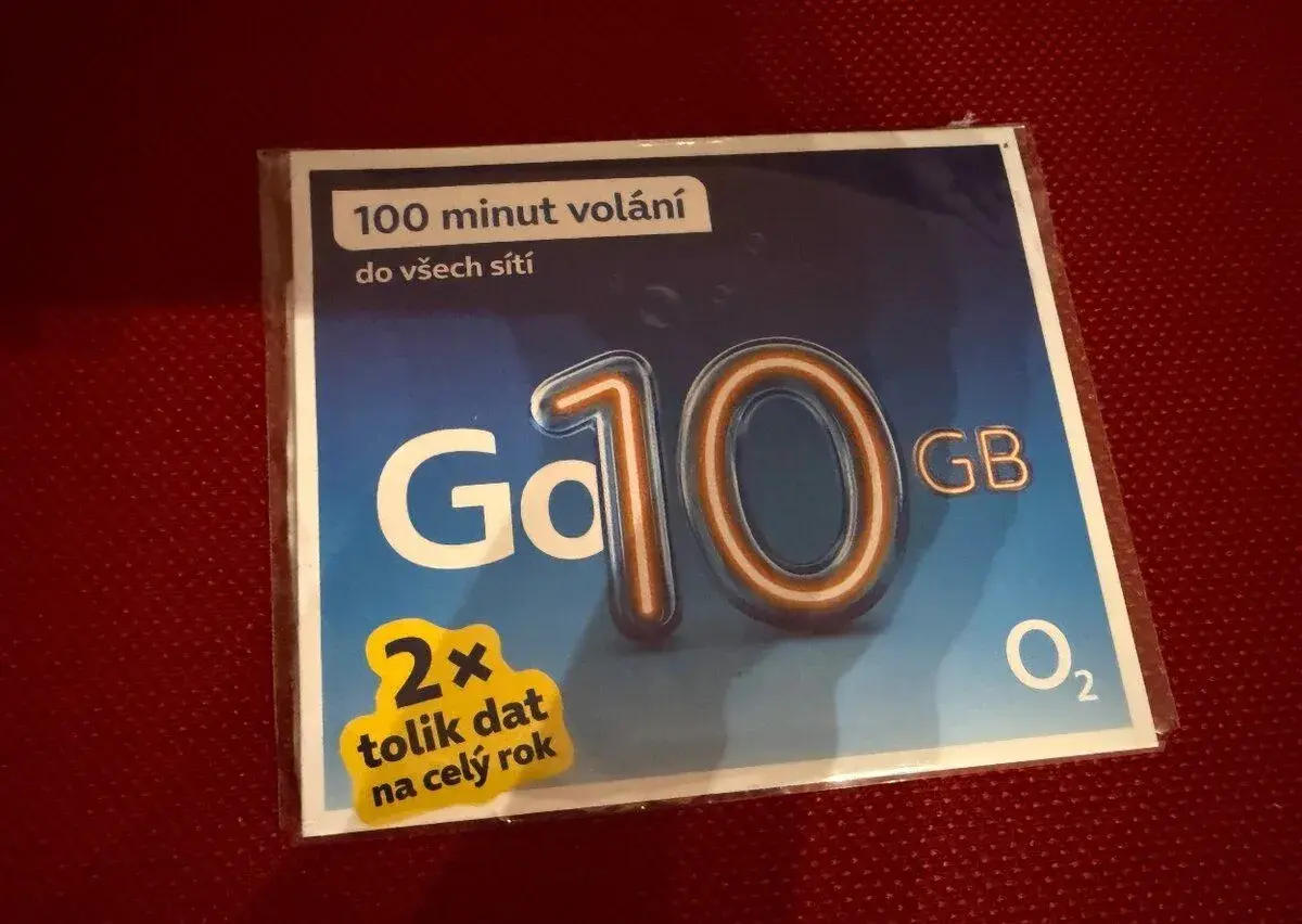 Sim karta o2 Datamanie 10 GB 10 + 10 GB dat
