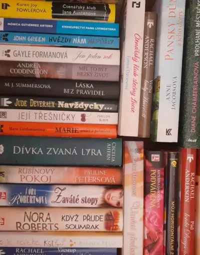 Různé knihy, beletrie, i cizojazyčné, o válce, apod.