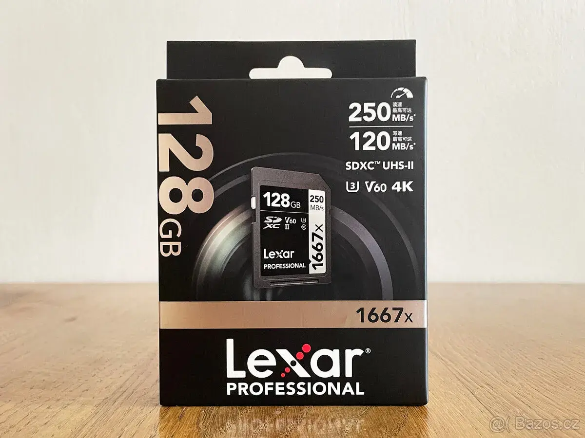 nová Lexar SDXC UHS-II 128 GB U3 V60