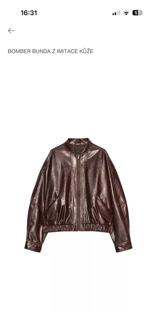 Dámská Bunda kožená bomber z. Zara