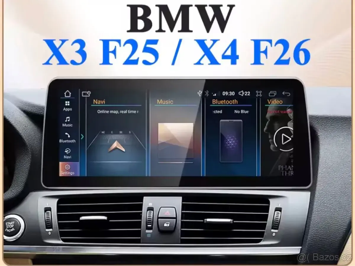 Android rádio BMW X3 X4 F25 / F26 10.25palců LCD