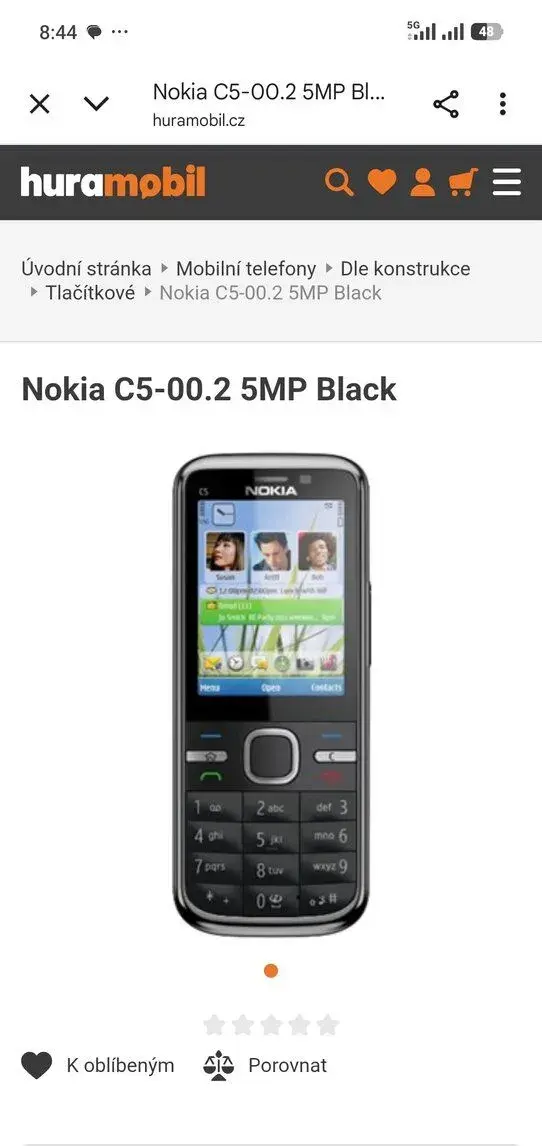 Nokia C5-00.2 5MP Black
