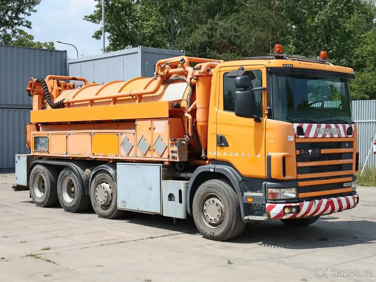Scania R 124 GB, FEKÁL, 33 TUN, 13 CBM (DVĚ KOMORY 11+2), 3