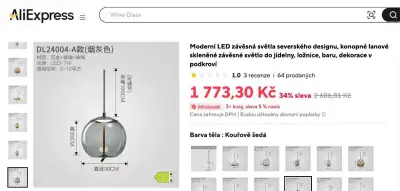 Moderní LED závěsné světlo severského designu