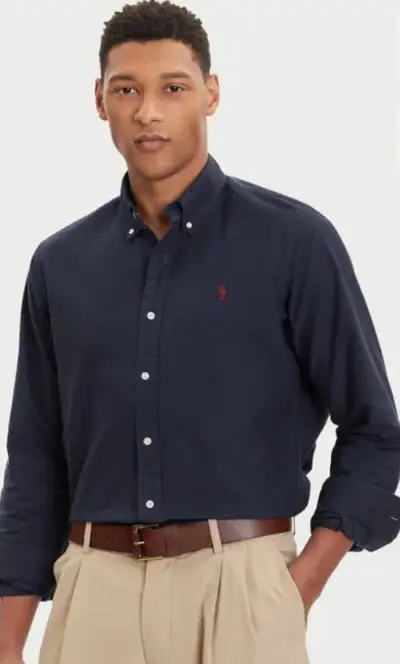RALPH LAUREN POLO NAVY SKY PÁNSKÁ BAVLNĚNÁ KOŠILE XXL