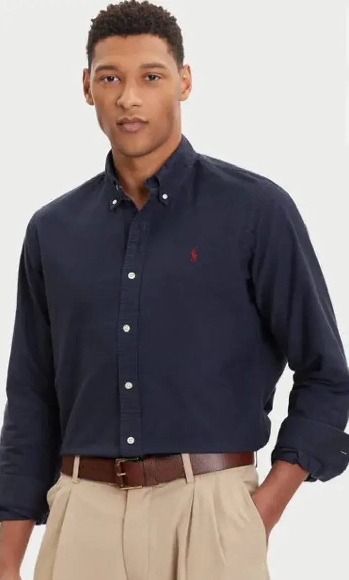 RALPH LAUREN POLO NAVY SKY PÁNSKÁ BAVLNĚNÁ KOŠILE XXL