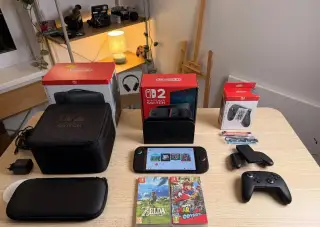 Nintendo Switch 2 + Pro Controller 2 + pouzdra + 2 hry