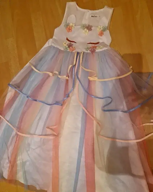 Dívčí šaty jednorožec vel:140.