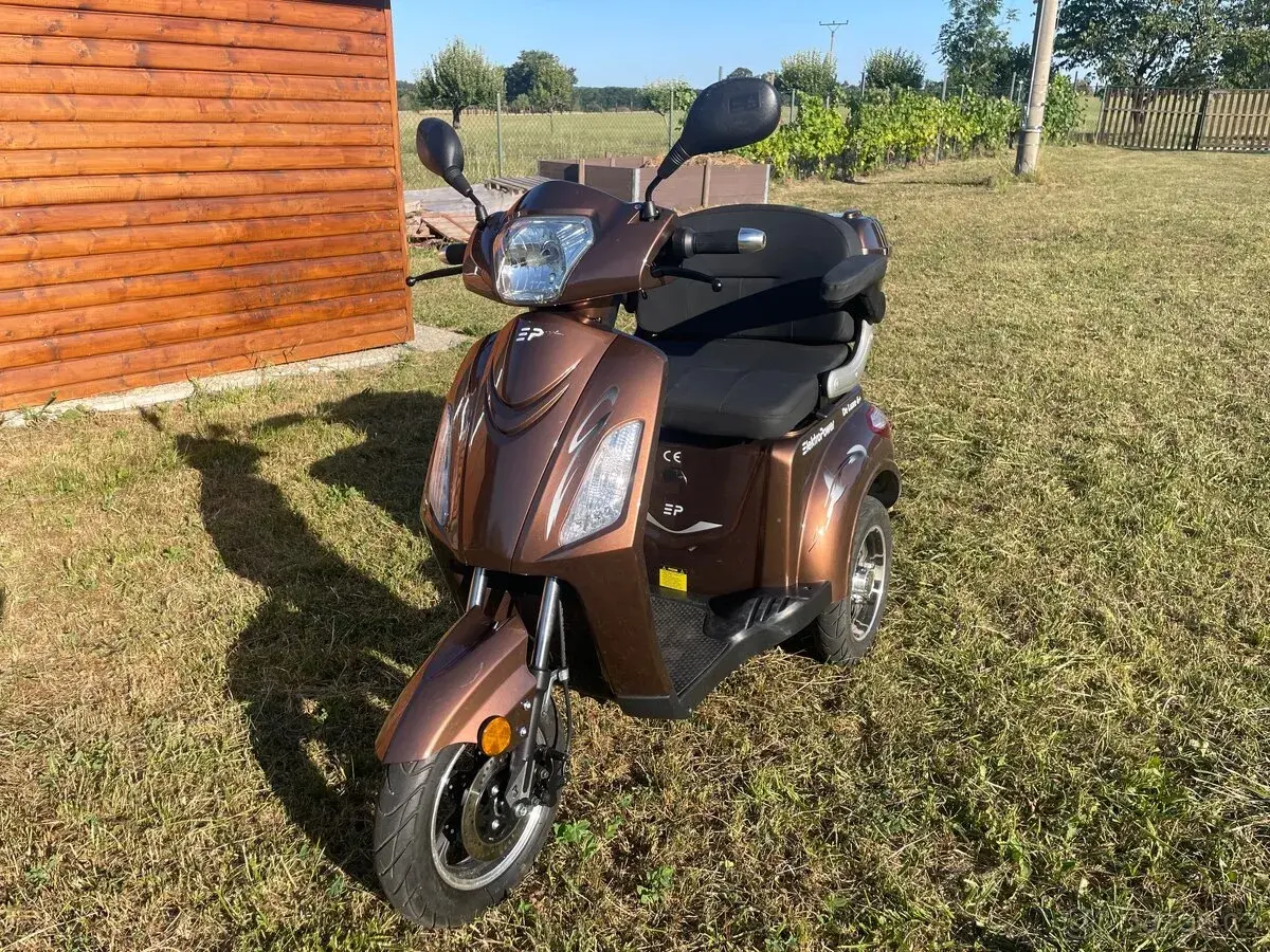 Elektrická tříkolka ElectroPower De Luxe 6+ hnědá