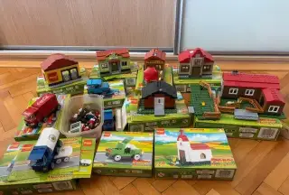 Sada domečků, vesnička, včetně figurek a návodů