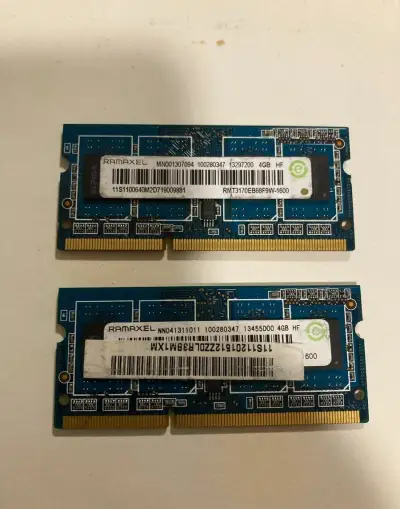 RAM DDR3 8GB pro notebook Ramaxel 4GBx2