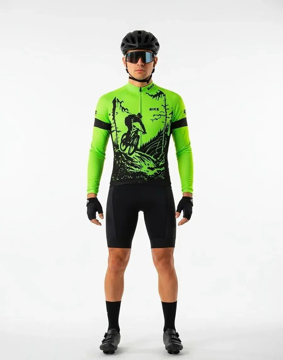 Cyklistický pánský dres XXL- zelená fluorescenční -NOVÝ