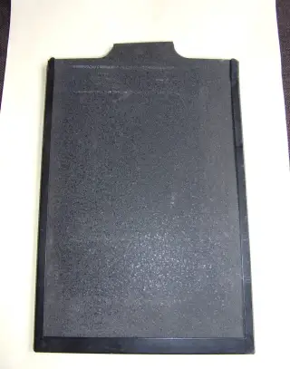 Historická kazeta na planfilm vnější rozměr cca 20,5 × 14 cm