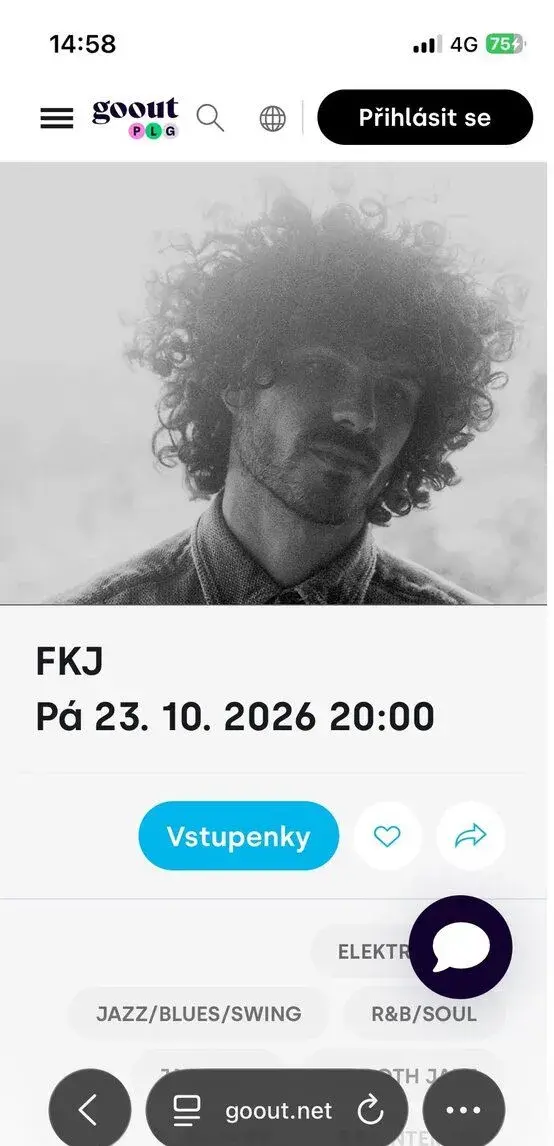 Koncert FKJ 23.10.2026 Praha Aracha+