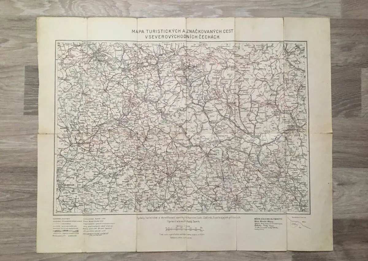 Mapa turistických s značkovacích cest Severozápadních Čech