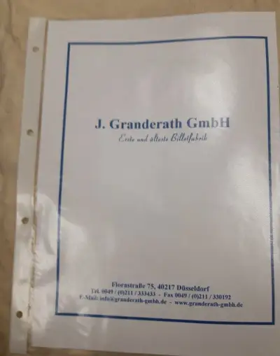 Vzorník papírových jizdenek fy J.GRANDERATH DÜSSELDORF