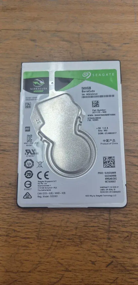 500GB Seagate SATA 2,5"