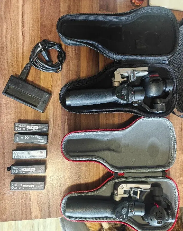 2x DJI Osmo X3 4K + 5 baterií, nabíječka, pouzdra – komplet