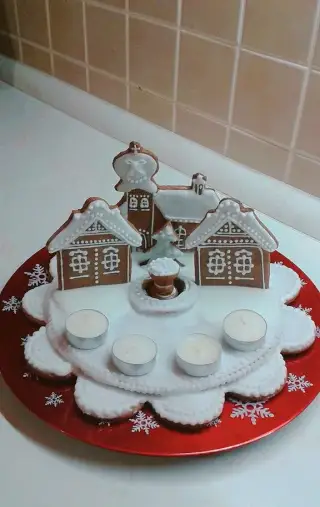 Perníkové malované adventní svícny domácí suroviny