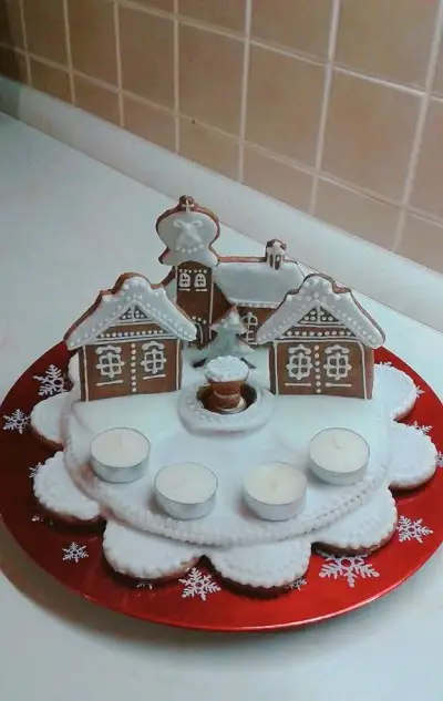 Perníkové malované adventní svícny domácí suroviny