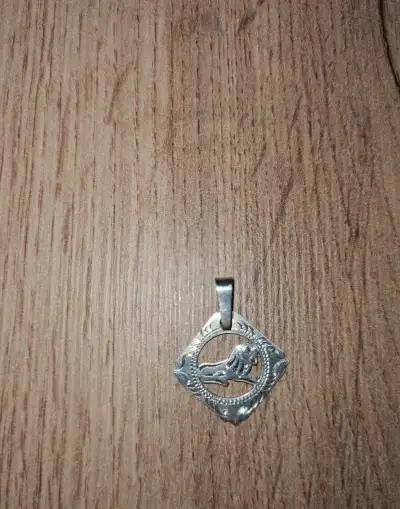 Stříbrný přívěsek znamení lva.