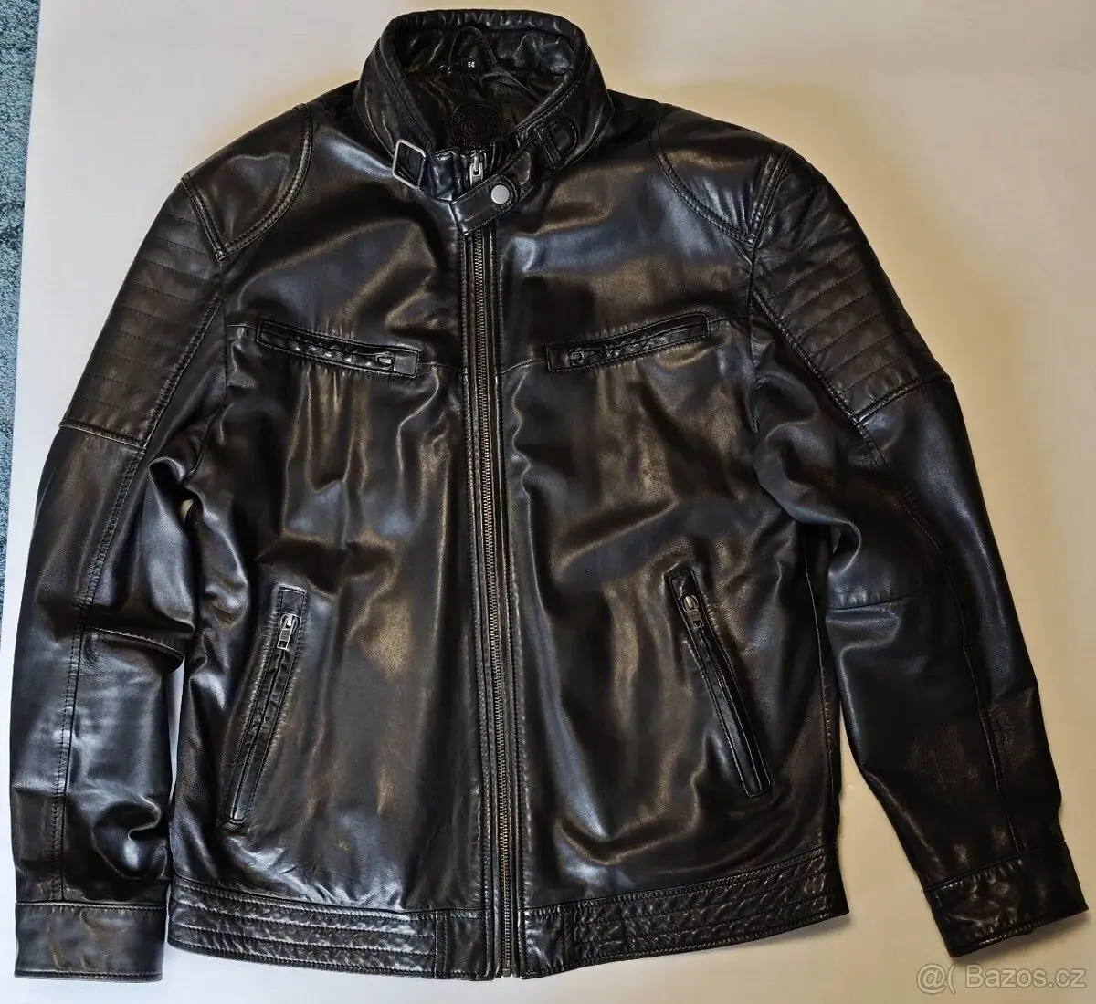 Pánská kožená bunda KARA (moto styl, vel.54)