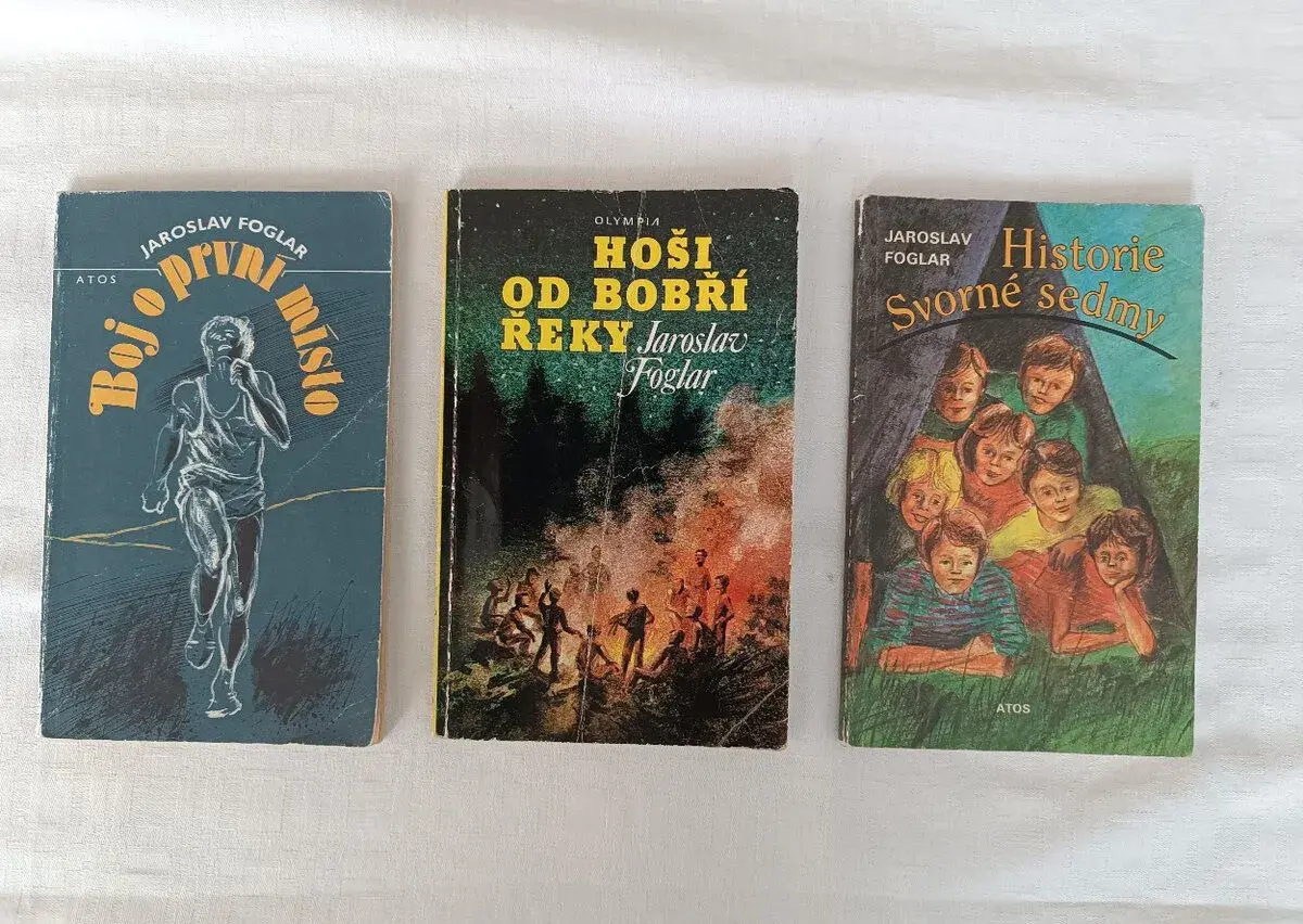 3x Jaroslav Foglar - Hoši od Bobří řeky - PODPIS AUTORA