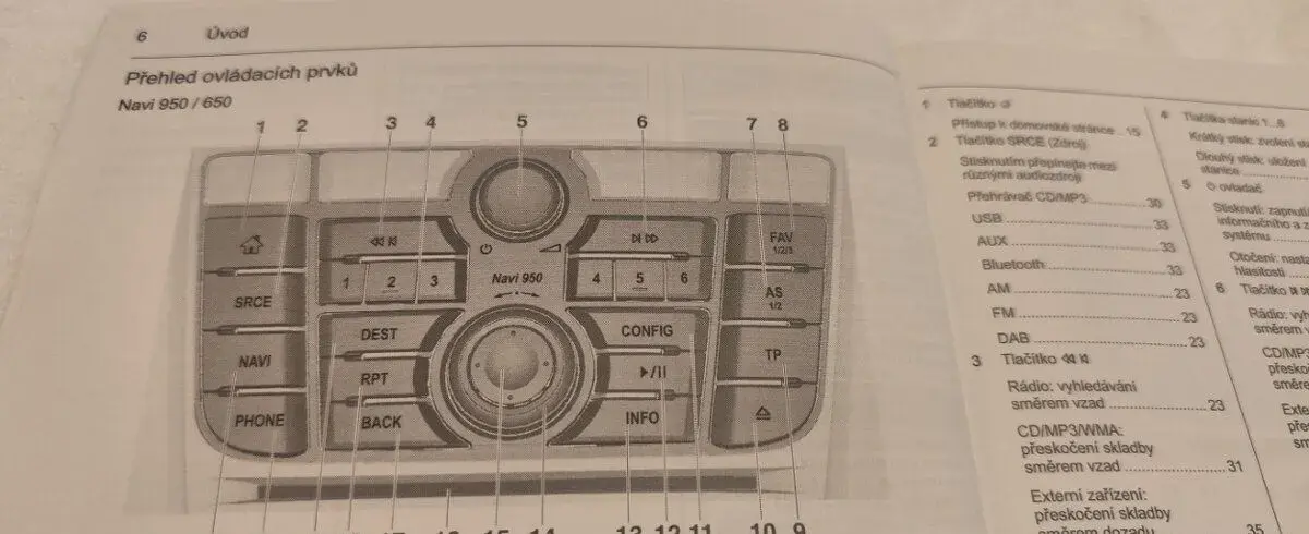 OPEL návod autorádio a informační systém více typů Navi + CD