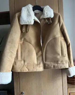Kožená bunda s kožíškem, vel. L, dámská