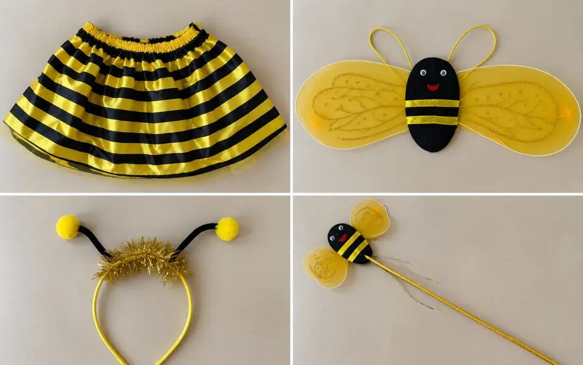 Dětský kostým včelky – 4dílný set 🐝