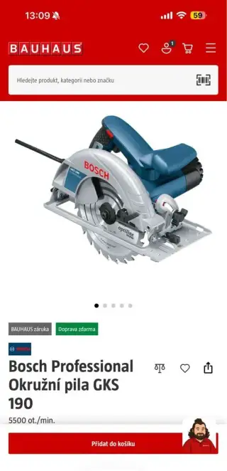 Okružní pila Bosch GKS 190