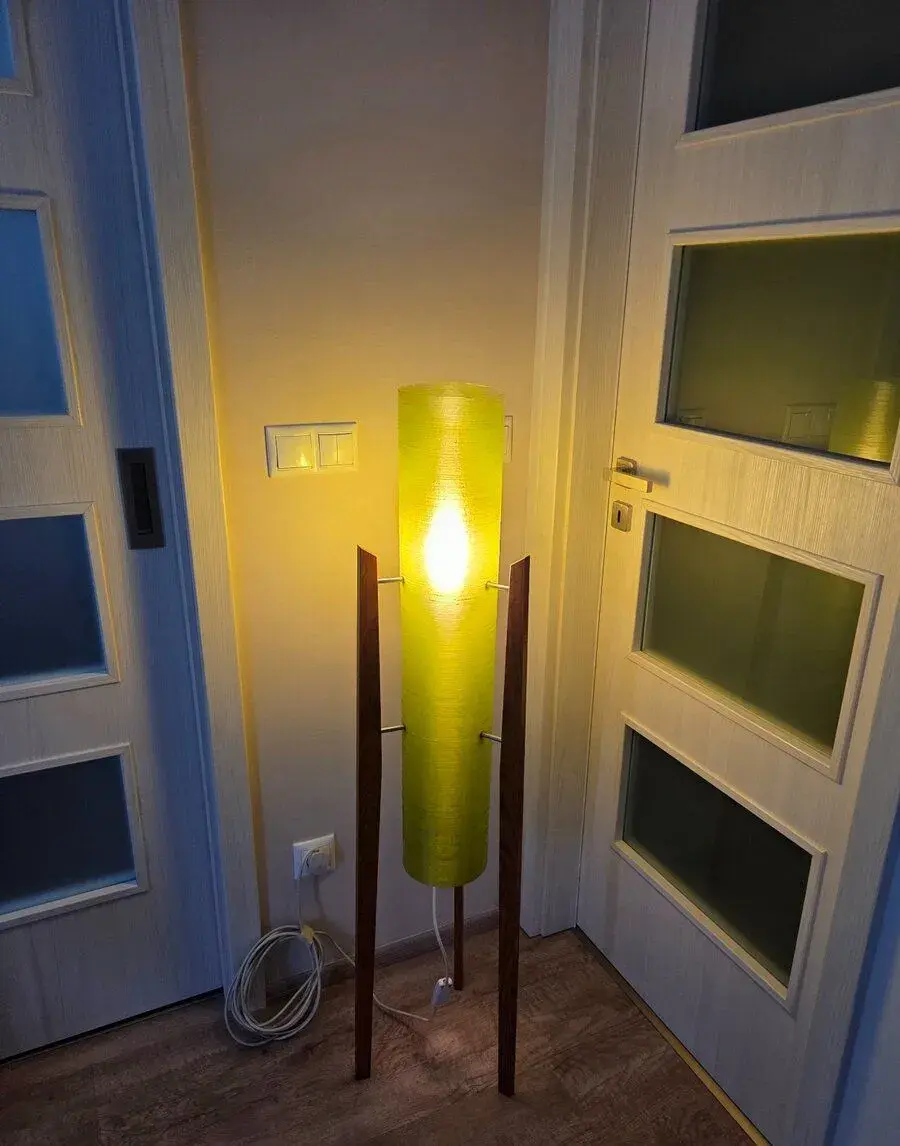 Retro lampa RAKETA / EXPO 58 - Zelený laminát