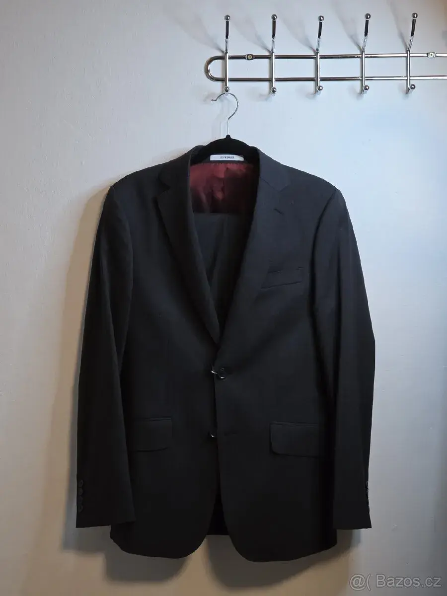 Nový vlněný oblek Le Premier Stretch – šedý – vel. 44