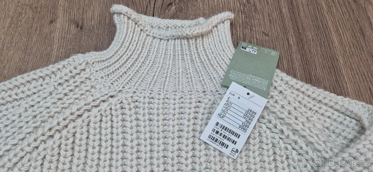 Dámský svetr H&M, velikost S (oversize), béžový