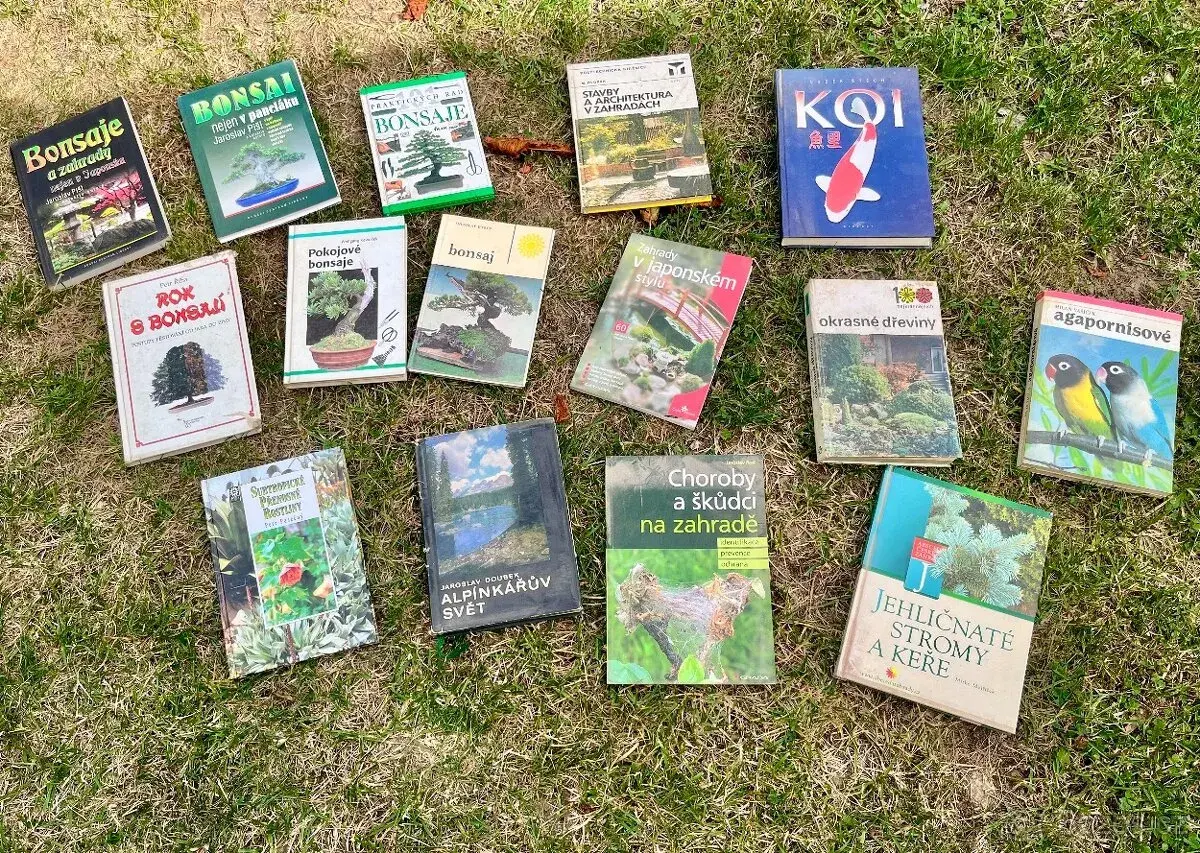 Velká kolekce knížek – Bonsaje, Japonské zahrady, KOI