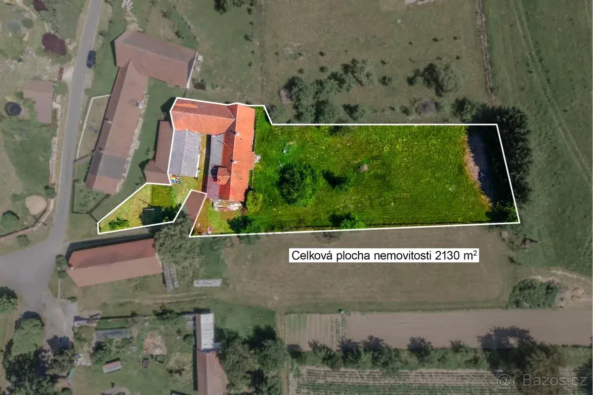 RD 140 m², garáž 55 m², stodola 106 m², pozemek 2 130 m² – M