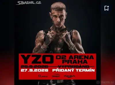 2× lístek YZO – O2 arena Praha -