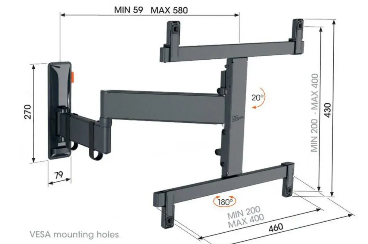 Polohovatelný TV držák Vogel's COMFORT TVM 3623 (40"–77")
