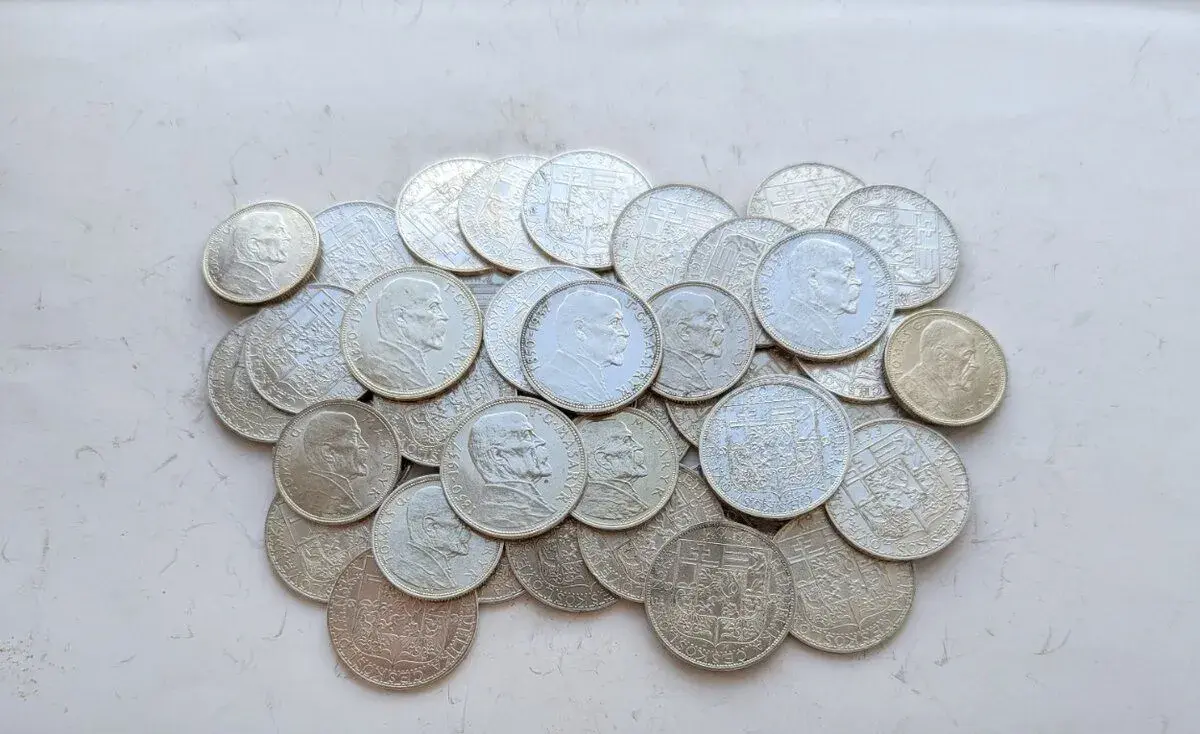 Stříbrné mince 20 Korun 1937 Tomáš Masaryk