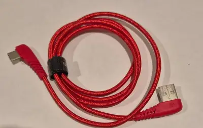 Datový kabel USB, USB C, 100 cm, ohnutý 90 stupňů