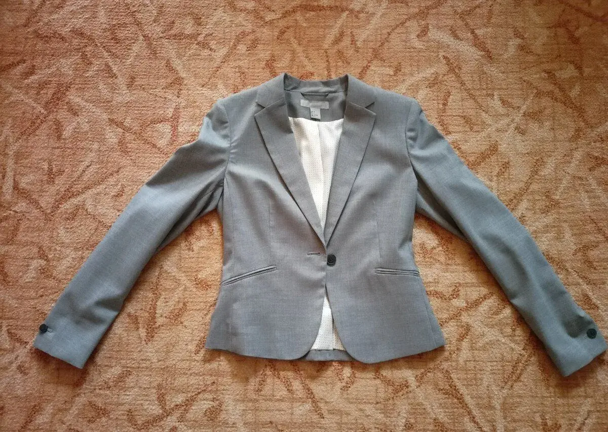 Dámské sako H&M, sedá barva, velikost 36, nové
