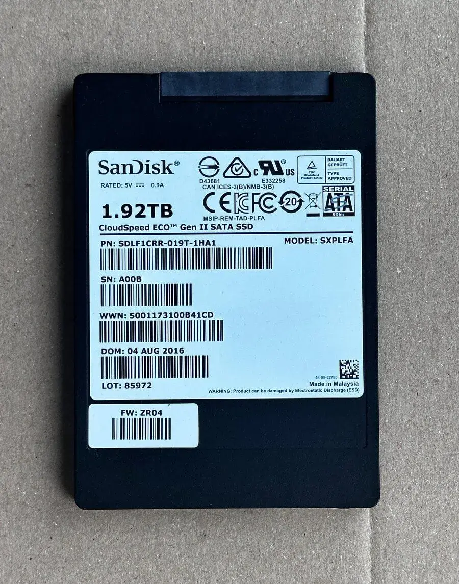 SanDisk CloudSpeed Eco Gen II | 1.92TB SATA III 6Gb SSD 2,5