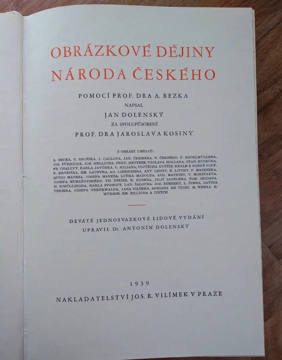 Jan Dolenský: Obrázkové dějiny národa českého